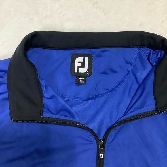 Footjoy 1/4 Zip Sz Large Golf Blue - Picture 3 of 6